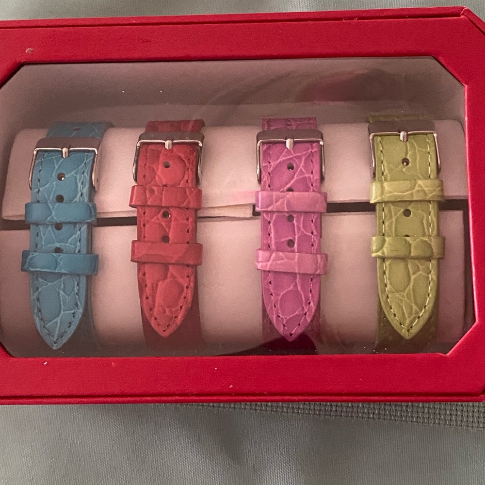 Croc-Embossed Multi colored Watch Straps
